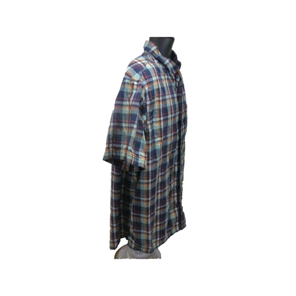 Duluth Shirt Mens XL Blue Plaid Relaxed Fit‎ Untucked BBQ Short Sleeve 38922 Dad - Picture 4 of 13